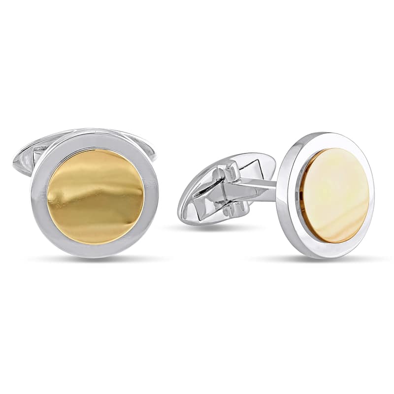 Miadora 10k Two-tone Gold Cuff Links