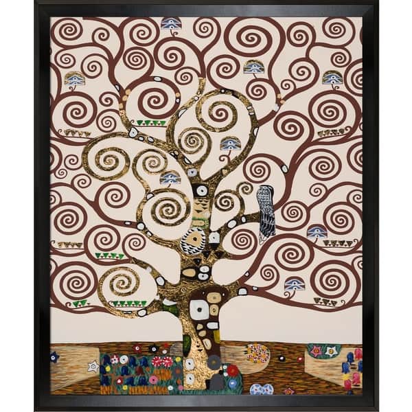 La Pastiche Gustav Klimt 'Tree of Life (Luxury Line)' Hand Painted ...