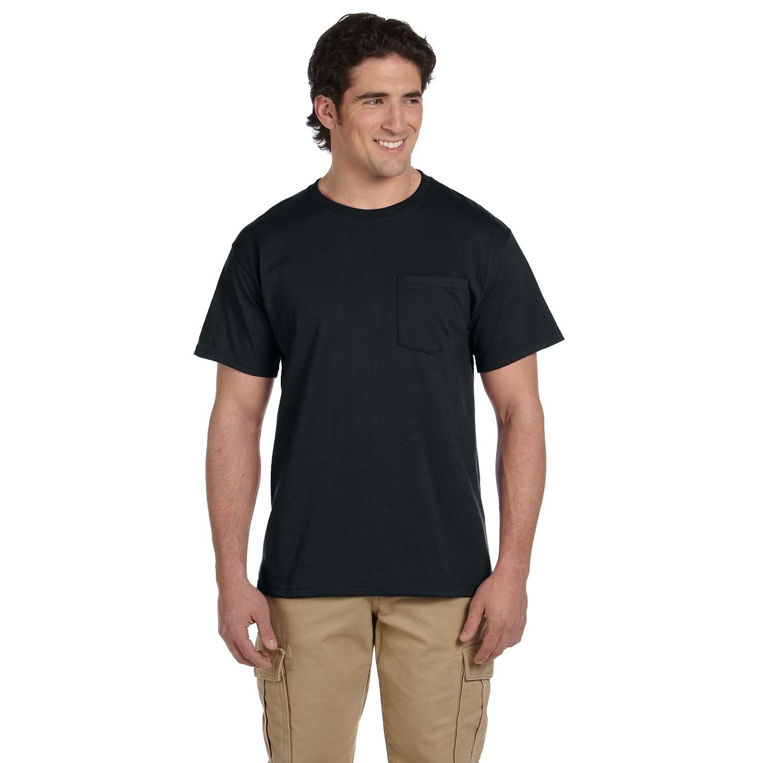 Jerzees Mens Black 50/50 Heavyweight Blend T shirt