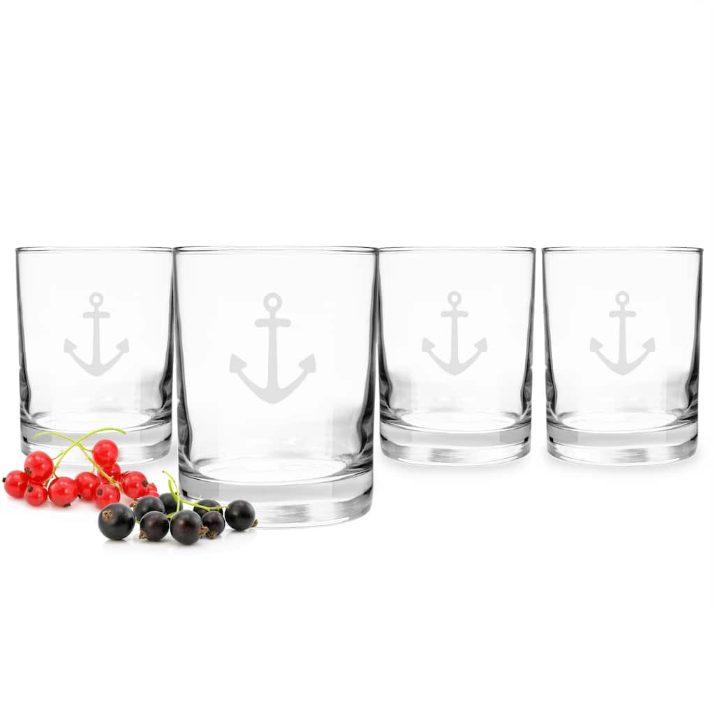 Anchor Drinking Glasses (Set of 4)