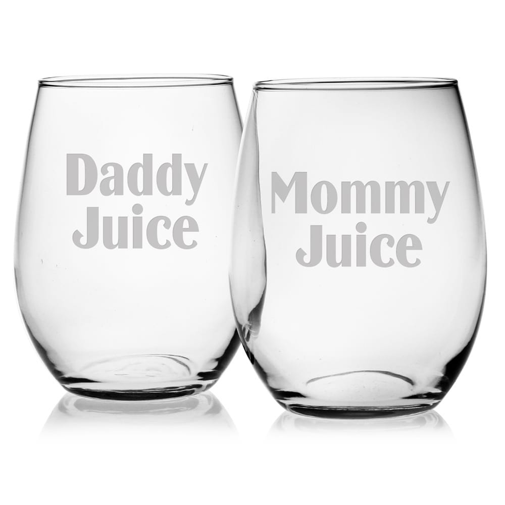 mom and dad wine glasses