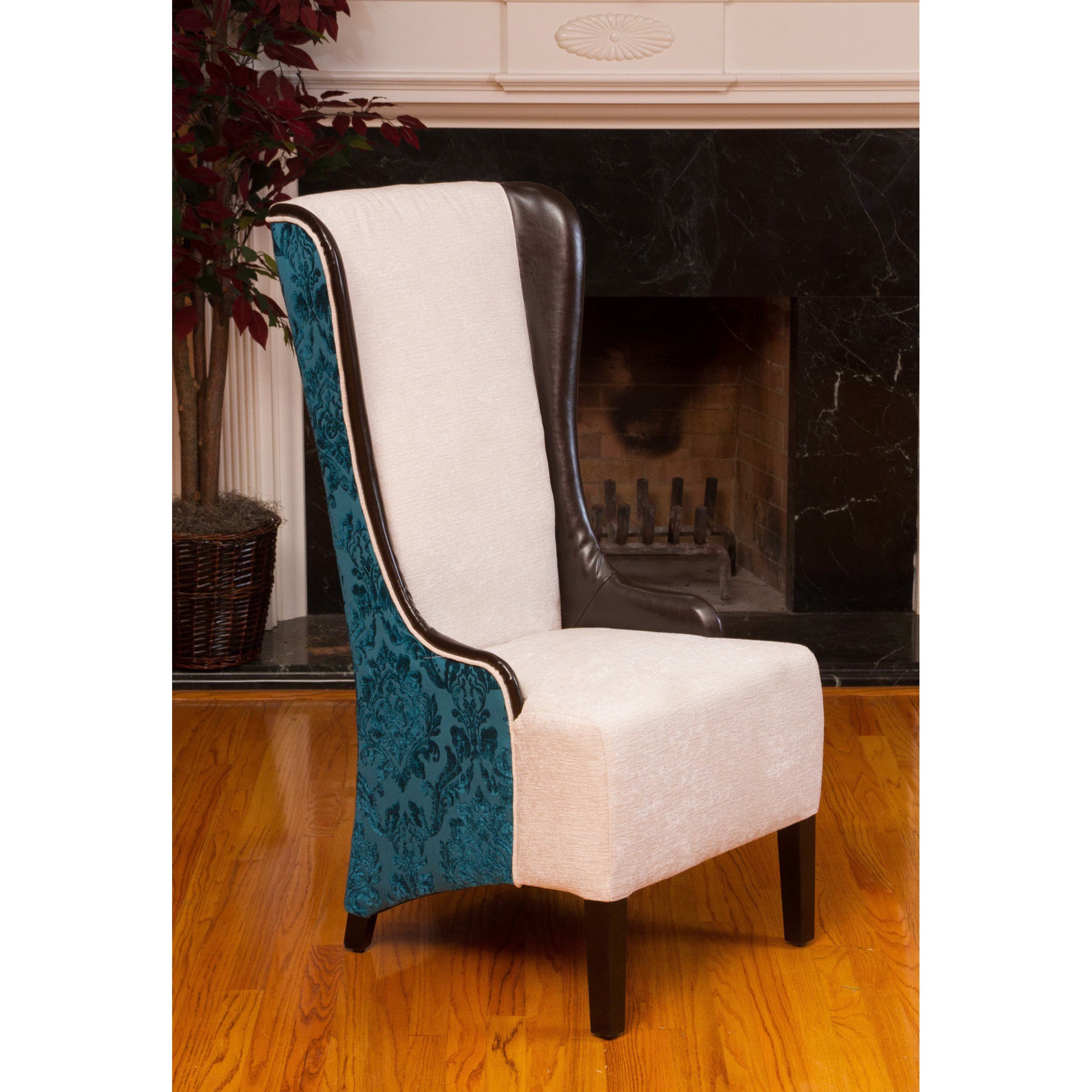 Christopher Knight Home Bacall High back Ivory Fabric Chair