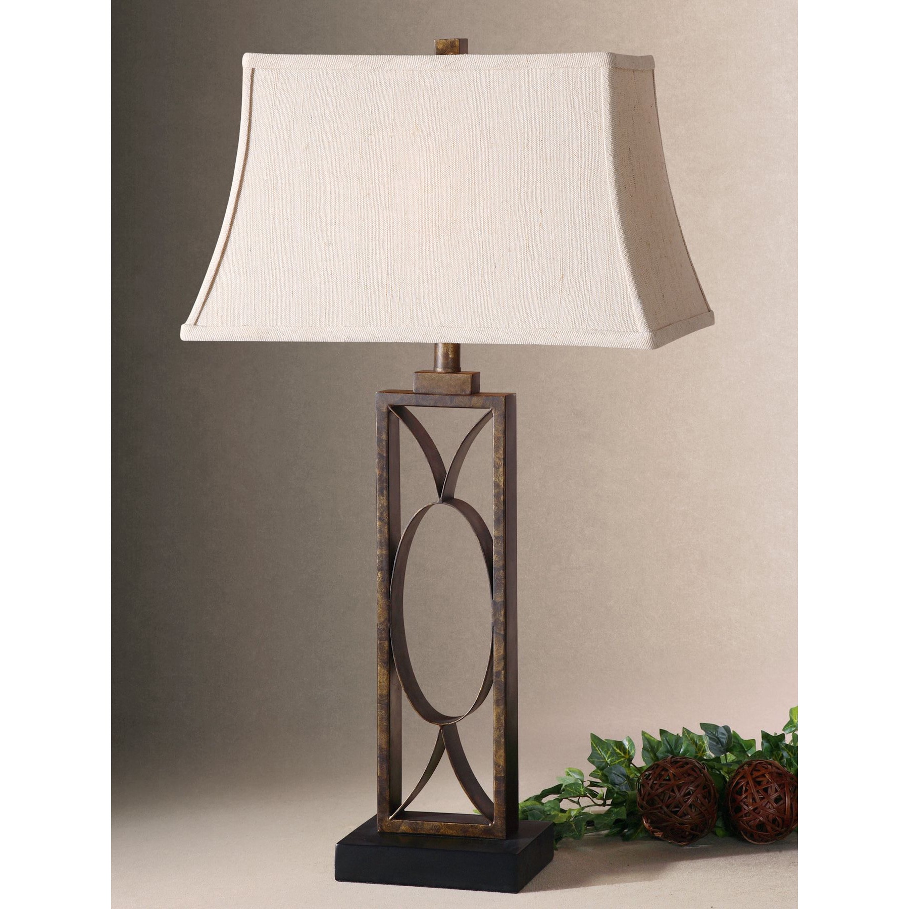 Manicopa Dark Bronzed Metal Geometric Table Lamp