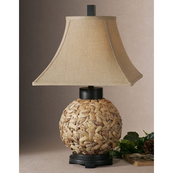 Uttermost Calameae Rattan Resin Fabric Table Lamp