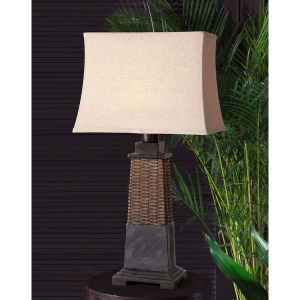 Uttermost Lavaca Slate Resin Fabric Table Lamp