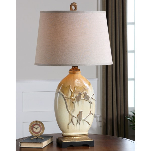 Uttermost Pajaro Ceramic Metal Resin Faric Table Lamp
