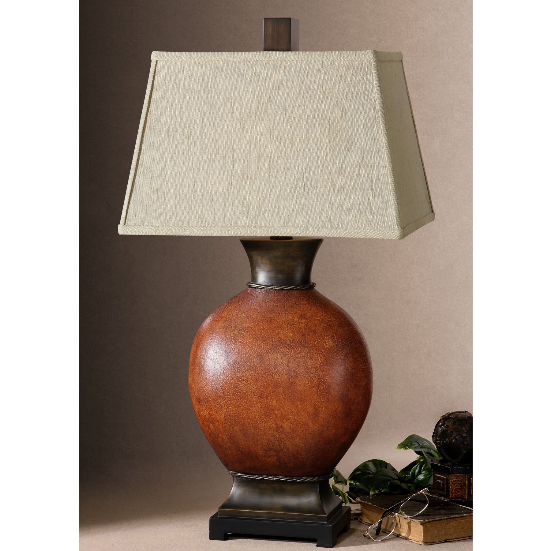 Suri Burnished Red Vase Table Lamp