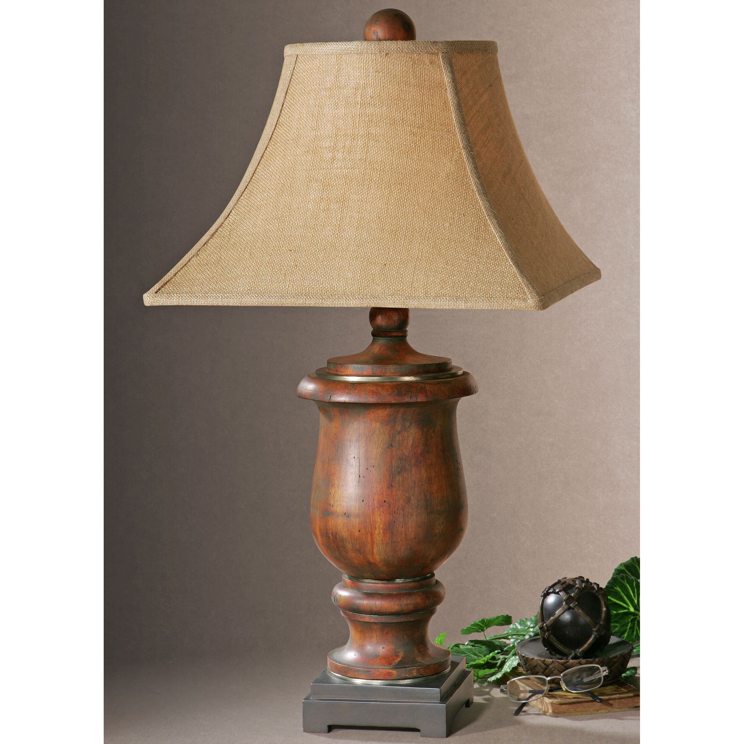 Kezia Distressed Cinnamon Table Lamp