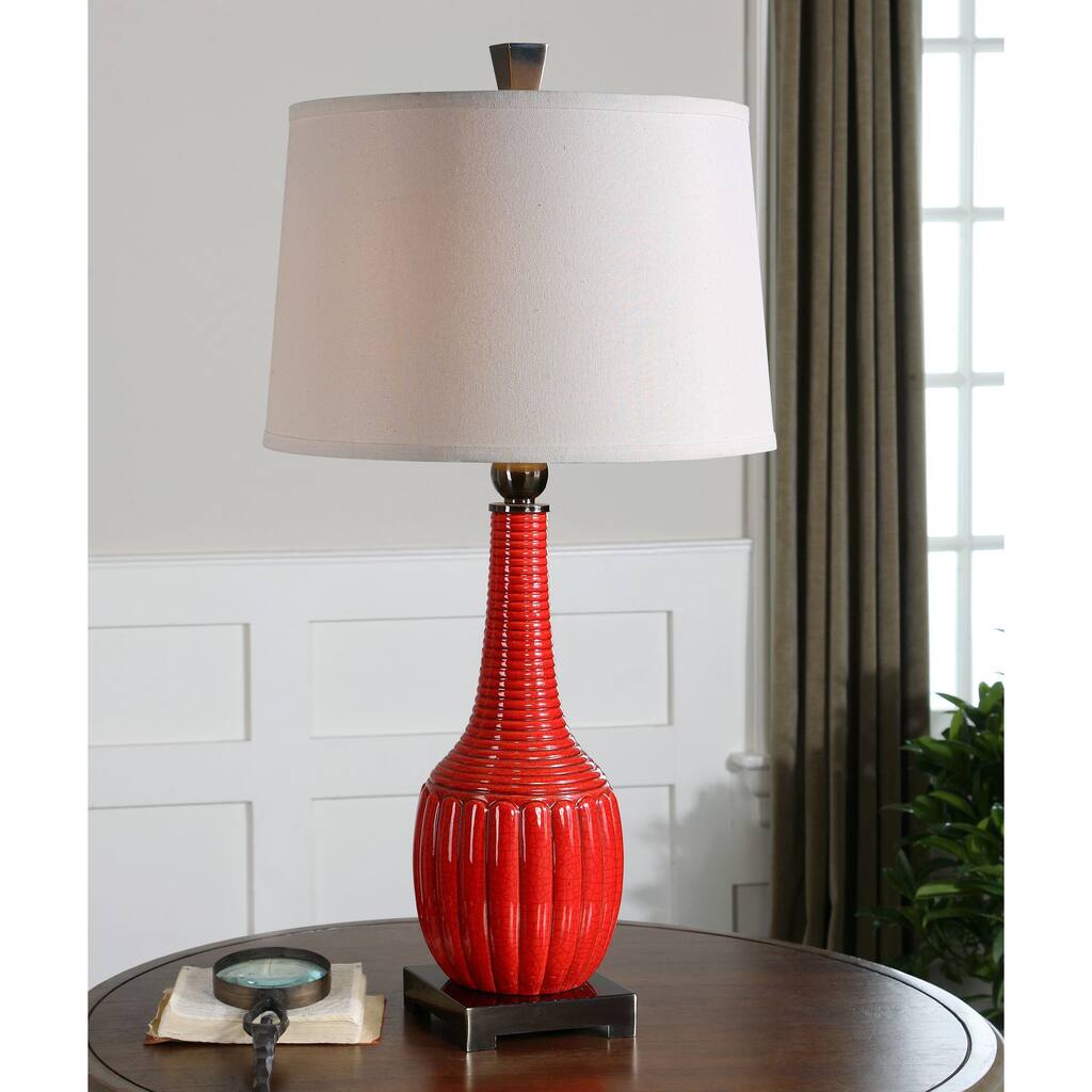 Uttermost Neenah 32.5-inch Ceramic Metal Fabric Table Lamp