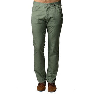Men's Green Casual Slim-fit Pants