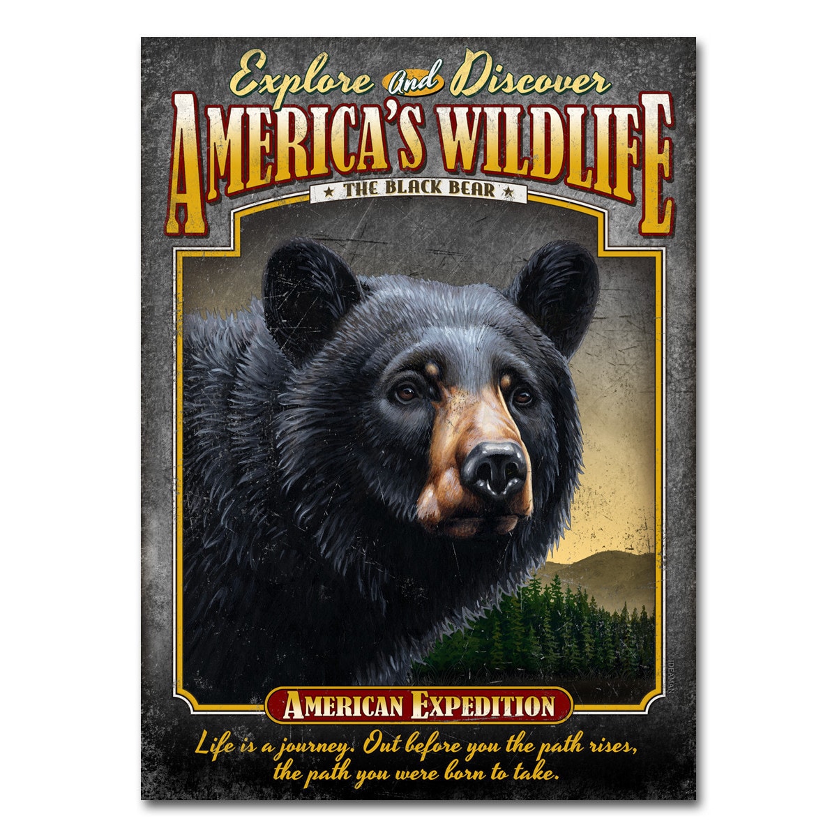 American Expedition Tin Sign Magnet