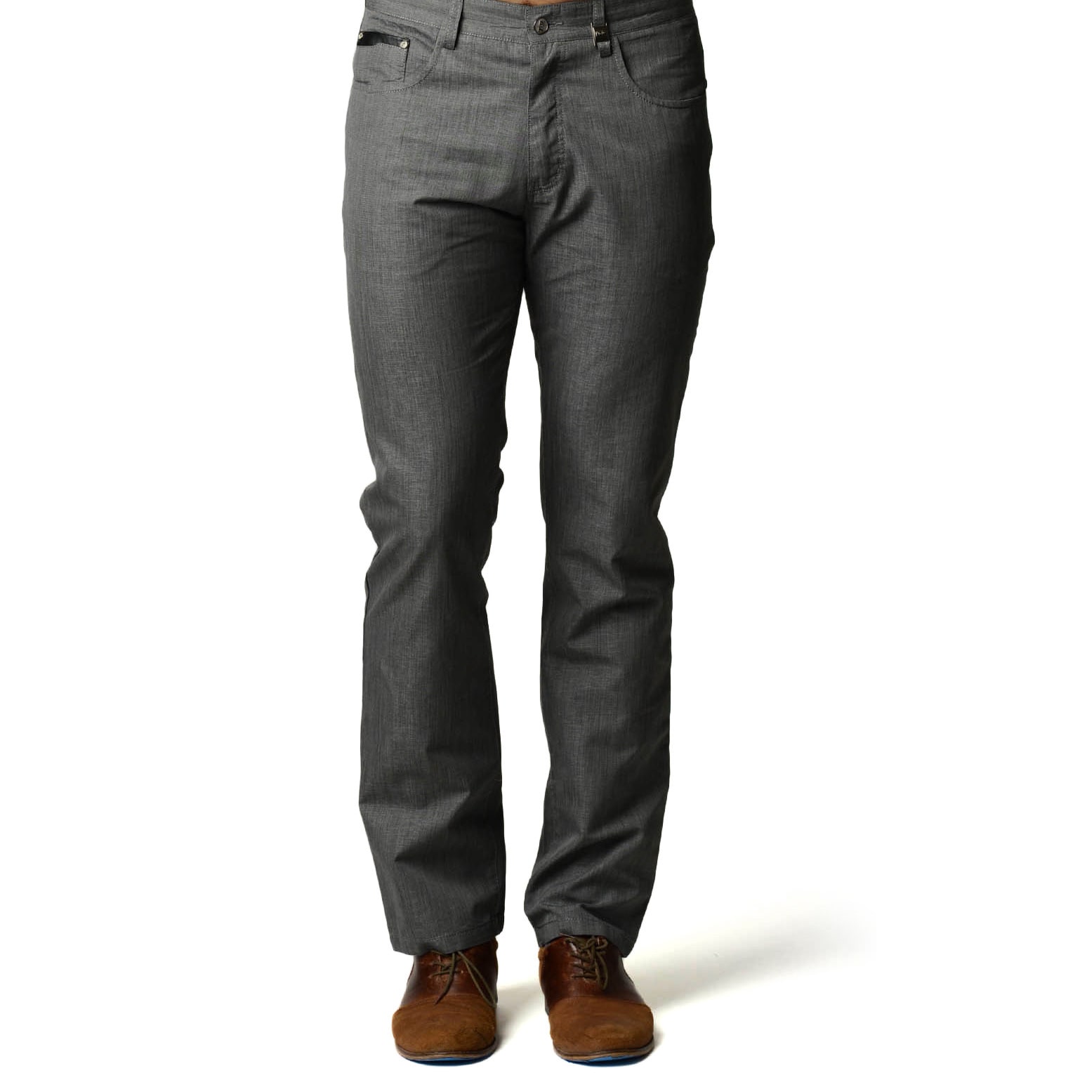 Mens Grey Casual Slim fit Pants