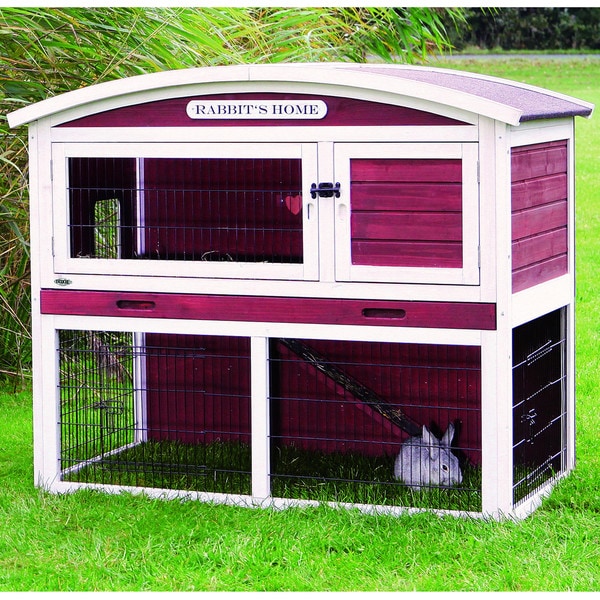 Shop Trixie Pet Rabbit Hutch with Attic Free Shipping Today