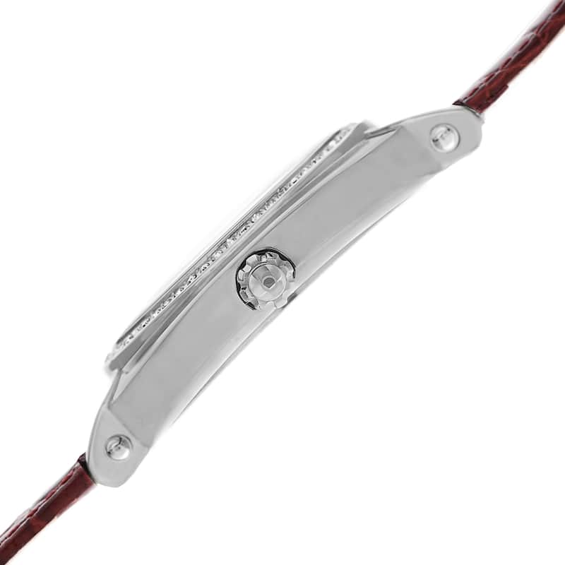 Burgi Women's Crystal-Accented Quartz Multifunction Leather Strap Watch