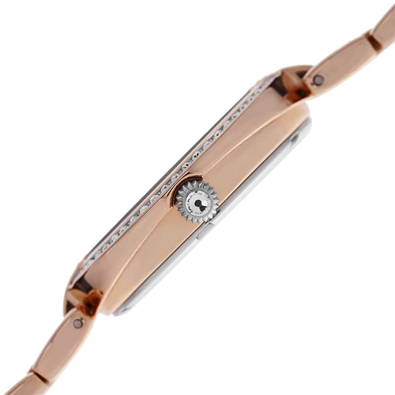 Burgi Women's Quartz Swarovski Crystal Stainless Steel Bracelet Watch