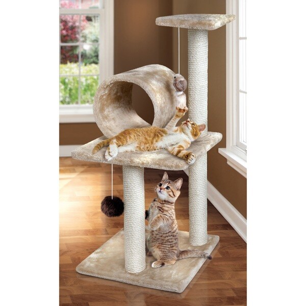 Shop Animal Planet Three-Tier Cat Tree with Scratching Posts - Free ...