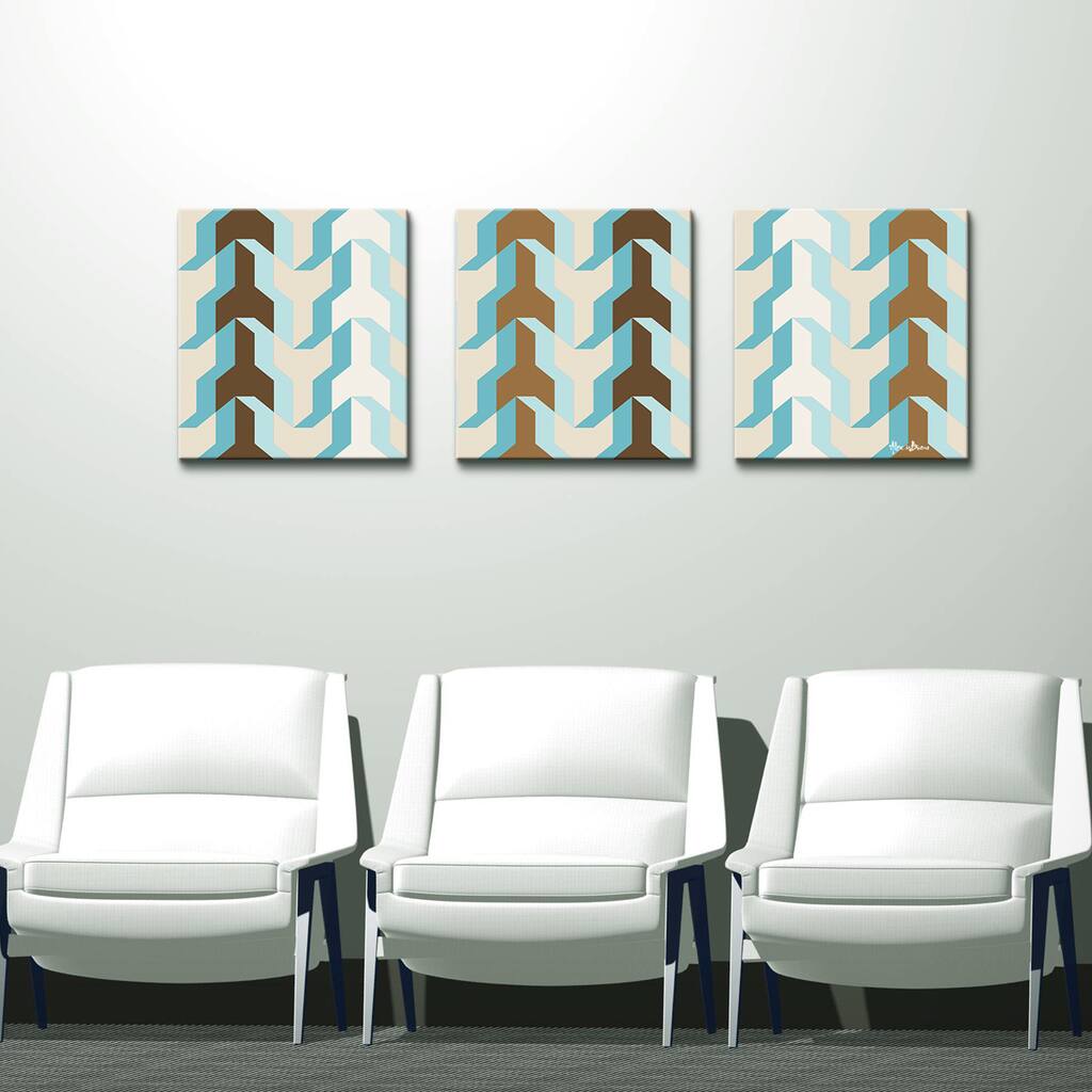 Ready2HangArt 'Geometric Study XX' Canvas Wall Art (3-piece)