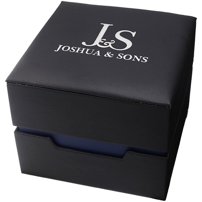Joshua & Sons Men's Multifunction Dual Time Blue Strap Watch