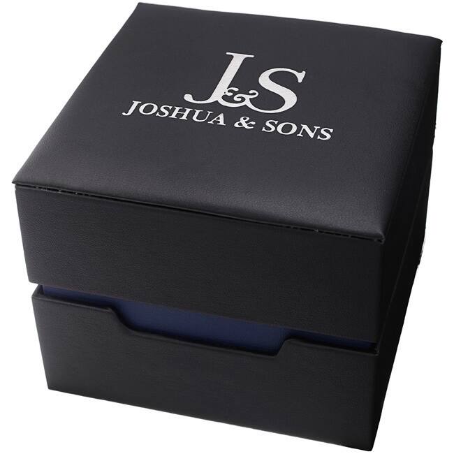 Joshua & Sons Men's Multifunction Swiss Quartz Watch with Rubber Strap