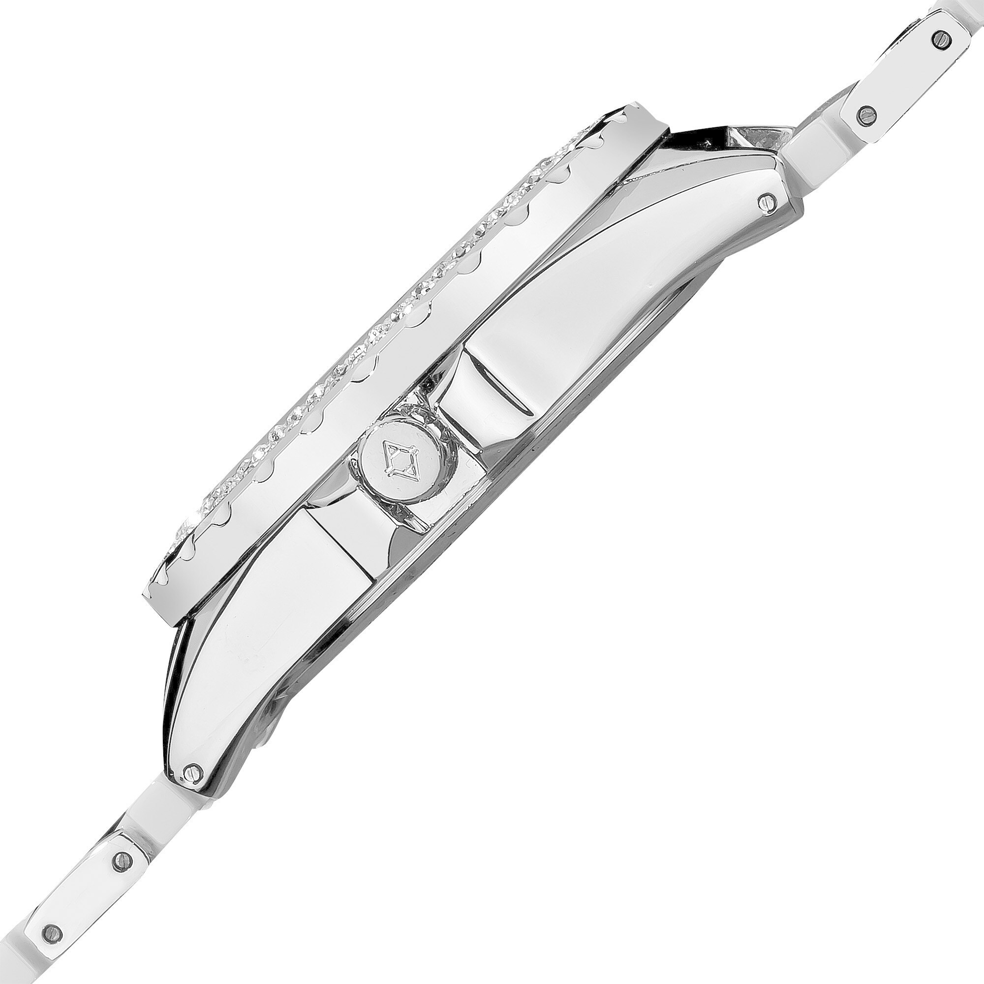 Akribos XXIV Diamond Ceramic Watch White Silver Analog Mother of Peal Opal AK504 Akribos XXIV Diamond Accent Wristwatches for sale | eBay main image 2