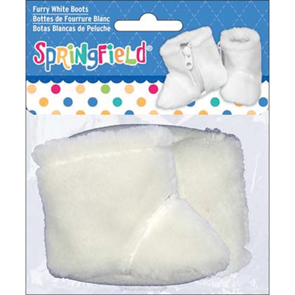 Springfield Collection Furry Boots-White