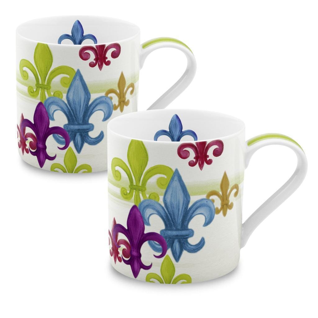 Konitz Fleur De Lis Mug (set Of 2)