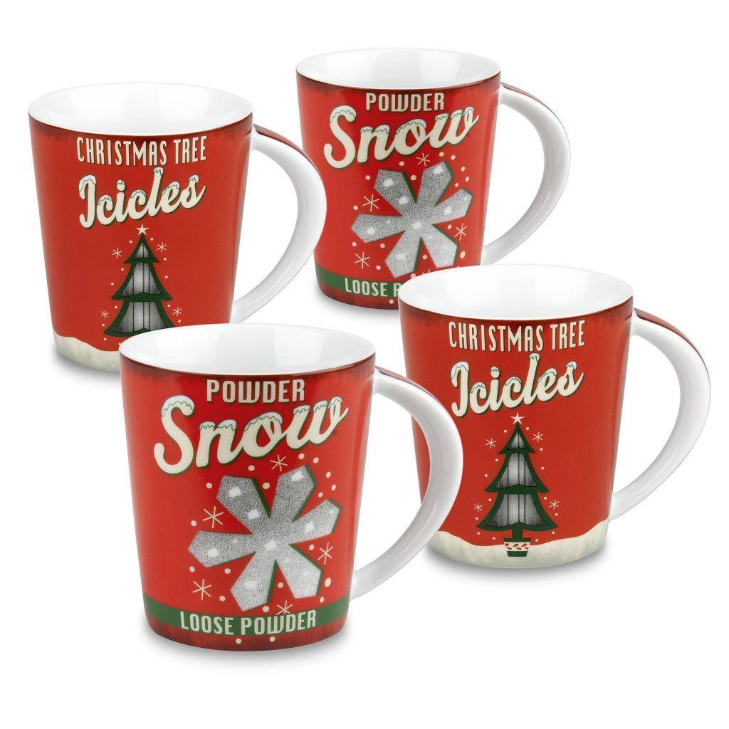 Konitz Vintage Christmas Mugs (Set of 4)
