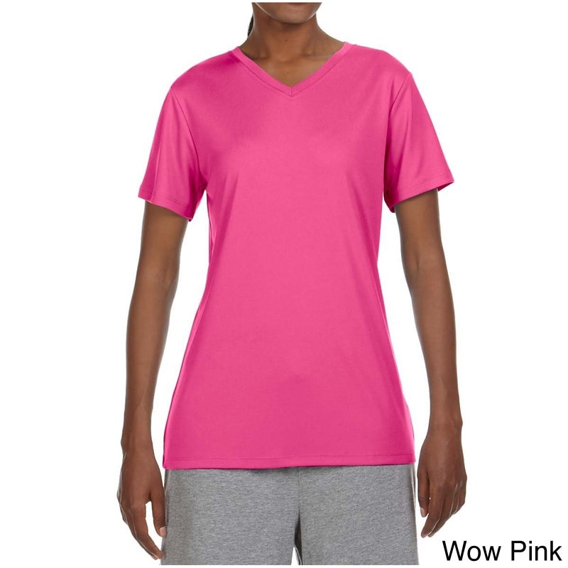 Hanes Womens Cool Dri V neck T shirt