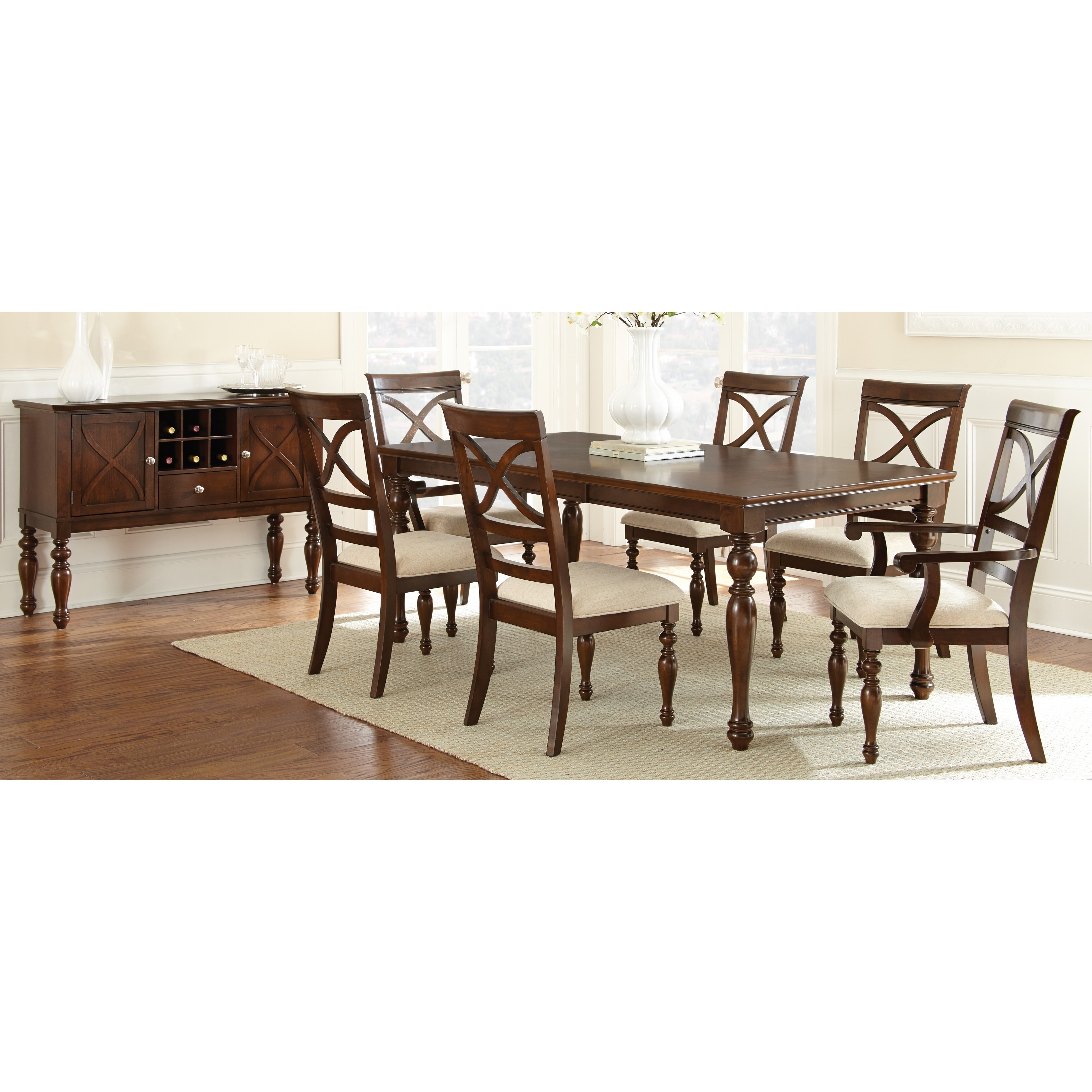 Calloway Cherry Finish Dining Set