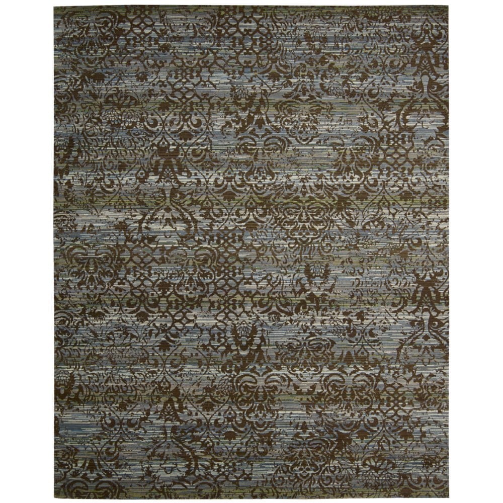 Nourison Rhapsody Blue Moss Rug (86 X 116)