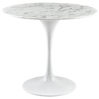Marble Dining Room Bar Furniture Find Great Deals Lippa Marble Top 36 Dining Table In White