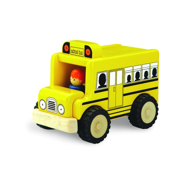 Mini School Bus Wooden Toy - Free Shipping On Orders Over $45 ...