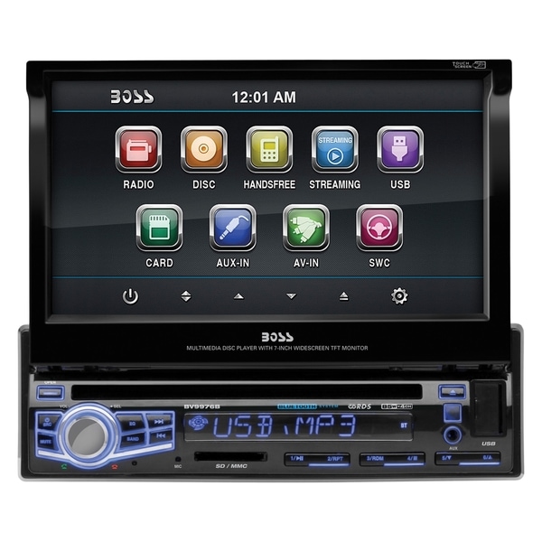 Shop BOSS AUDIO BV9976B SingleDIN 7 inch Motorized Touchscreen DVD