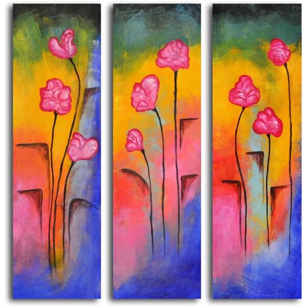 Handpainted 'Out of the Cracks' Oil Painting Bed Bath & Beyond 9084935