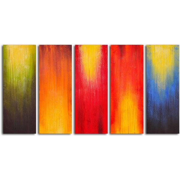 Shop Hand Painted Paintbrush Panels Of Color Oil Painting Free