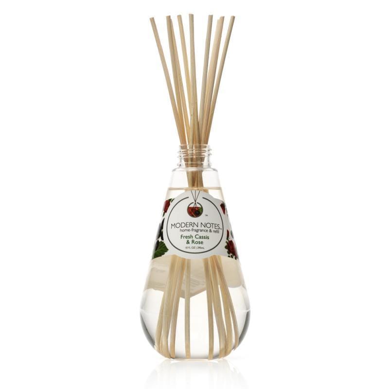 Modern Notes 10 ounce Fresh Cassis And Rose Home fragrance Diffuser Set