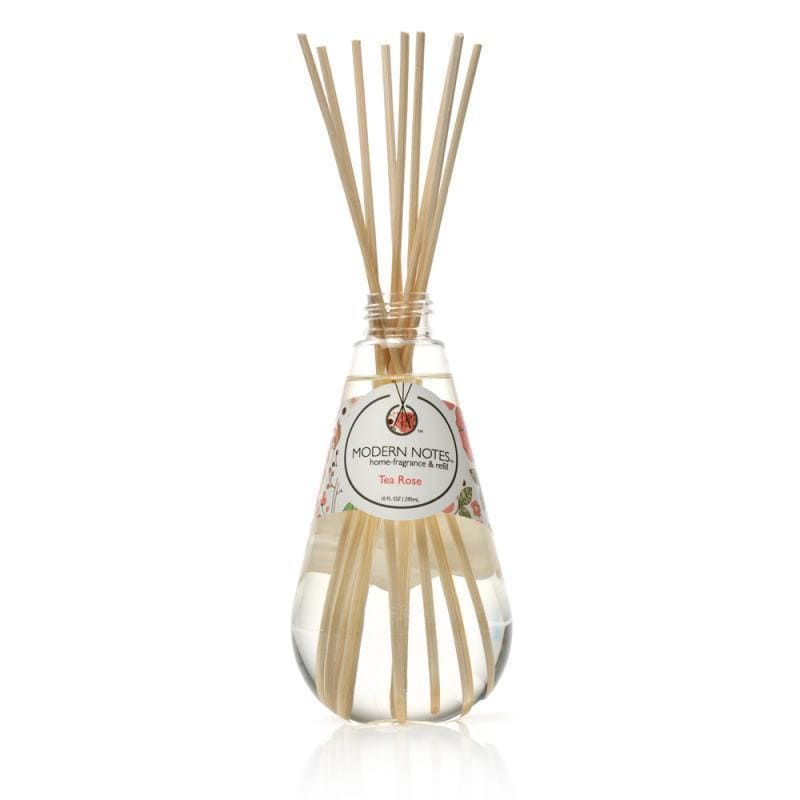 Modern Notes 10 ounce Japanese Tea Rose Home Fragrance Diffuser And Reed Set