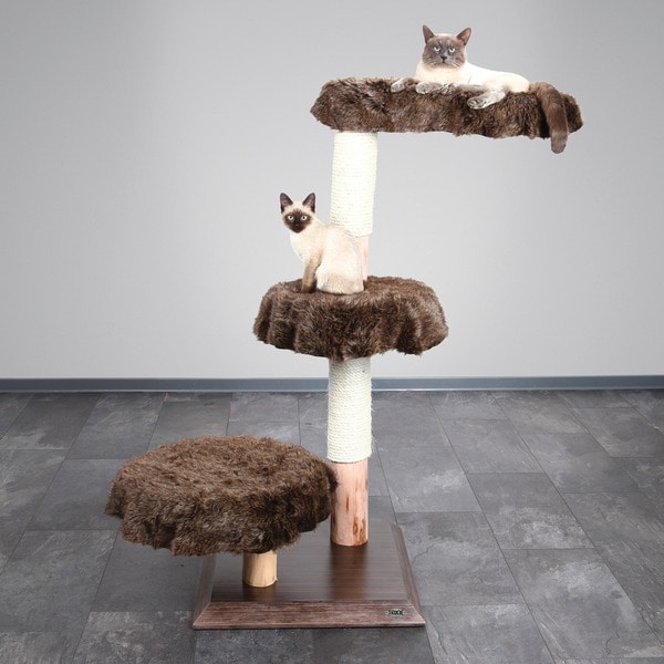 Trixie Kibira Natural Wood 52 inch Plush Cat Tree   16275640