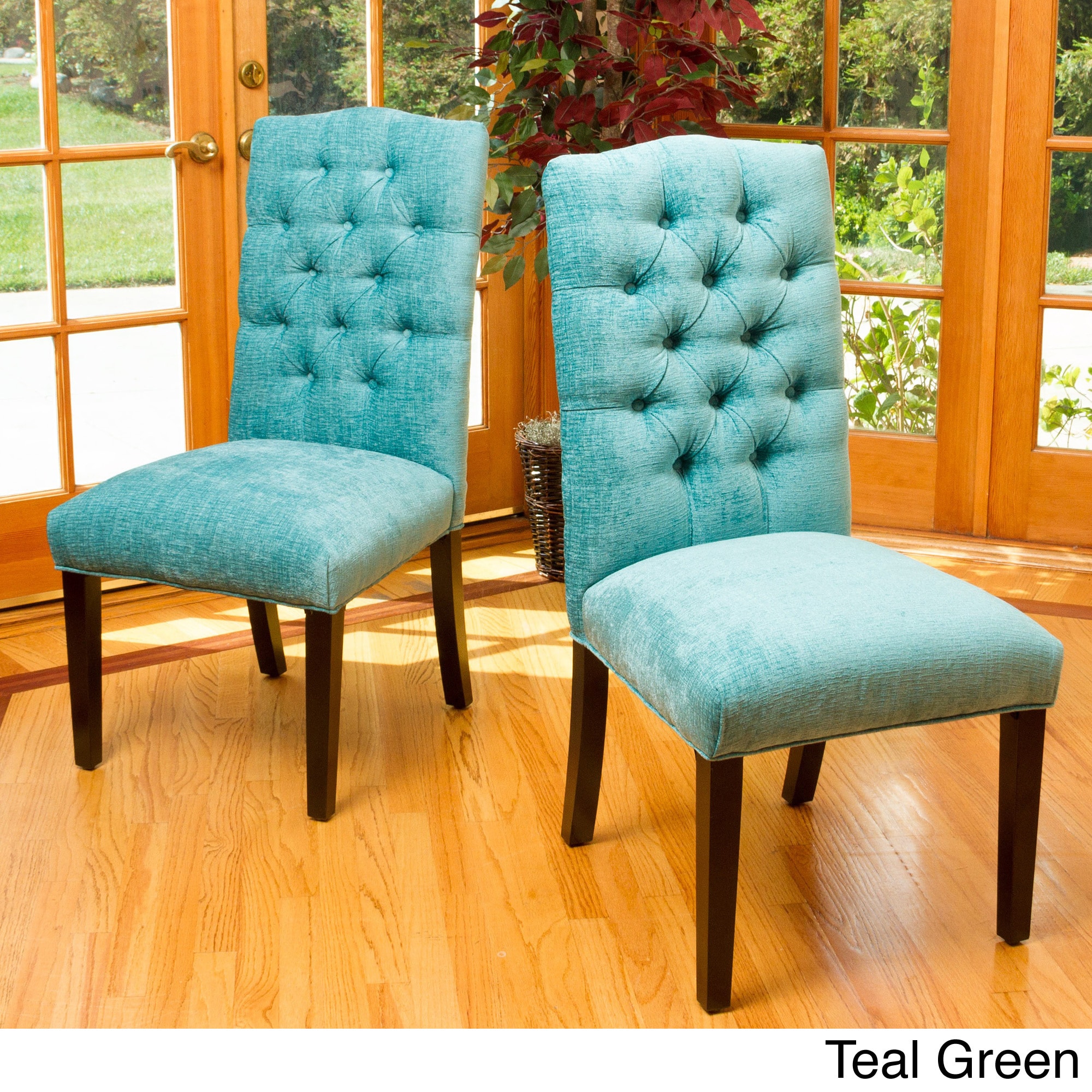 leather green chairs