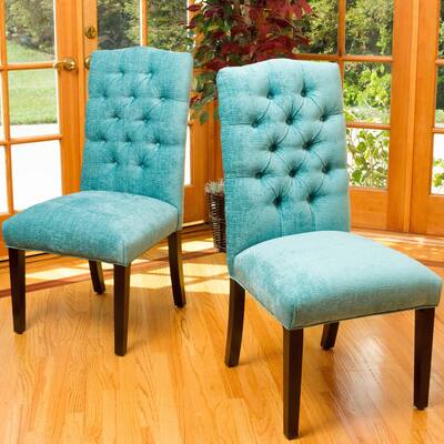 Christopher Knight Home Crown Top Fabric Dining Chairs (Set of 2)