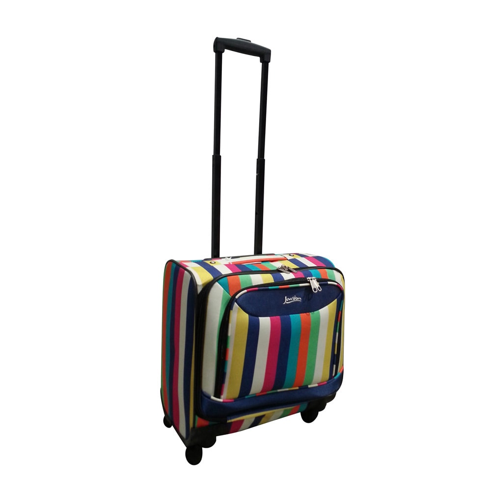 Jourdan Under Seater Stripe 14 inch Carry on Spinner Laptop Case