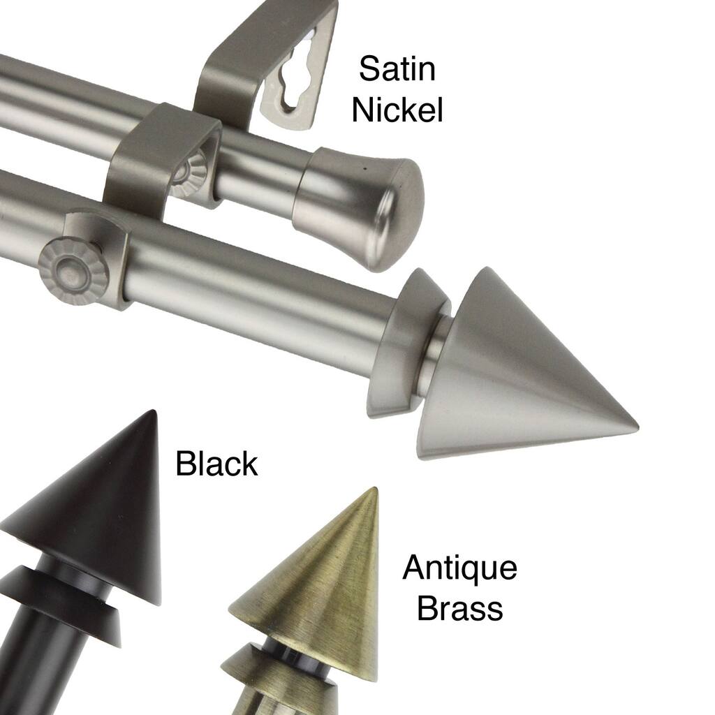 InStyleDesign Summit Adjustable Double Curtain Rod