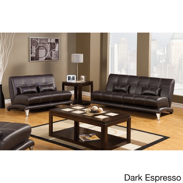 Furniture of America Artzy 2-piece Leatherette Sofa Set - 16276094 ...