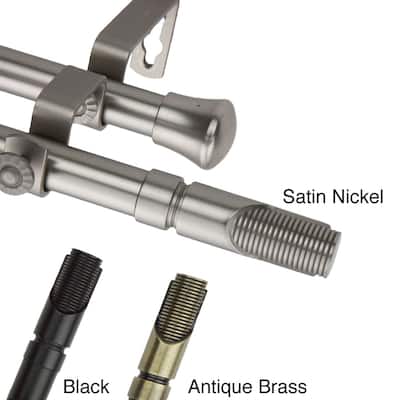 InStyleDesign Barra Adjustable Double Curtain Rod