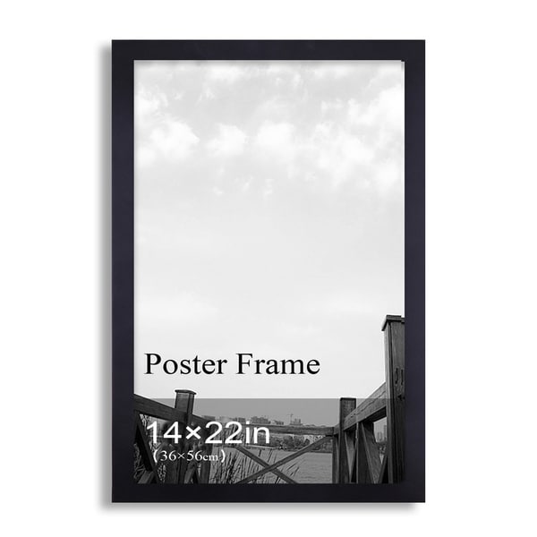 Shop Adeco Clear Plexiglass Window Black Picture Frame (14 x 22 inches ...