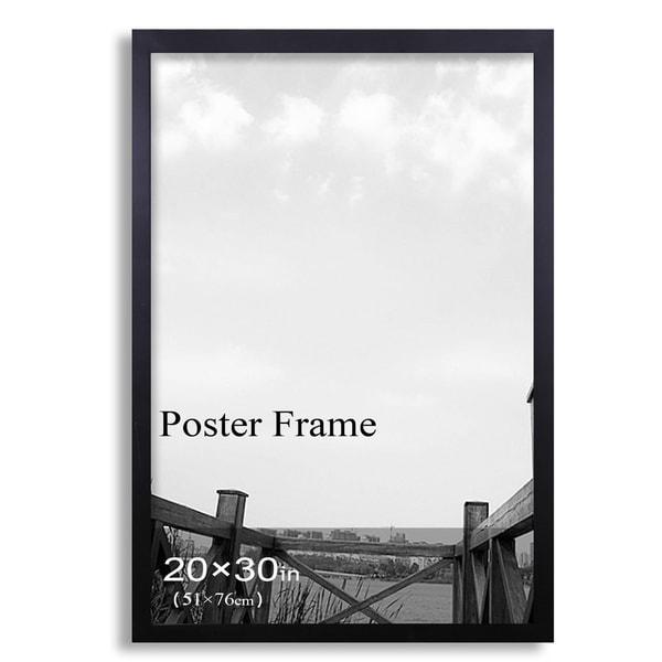 Shop Adeco Decorative Black Wood 1.25-inch Wide Wall Hanging Poster 20x30 Photo Frame - Free ...