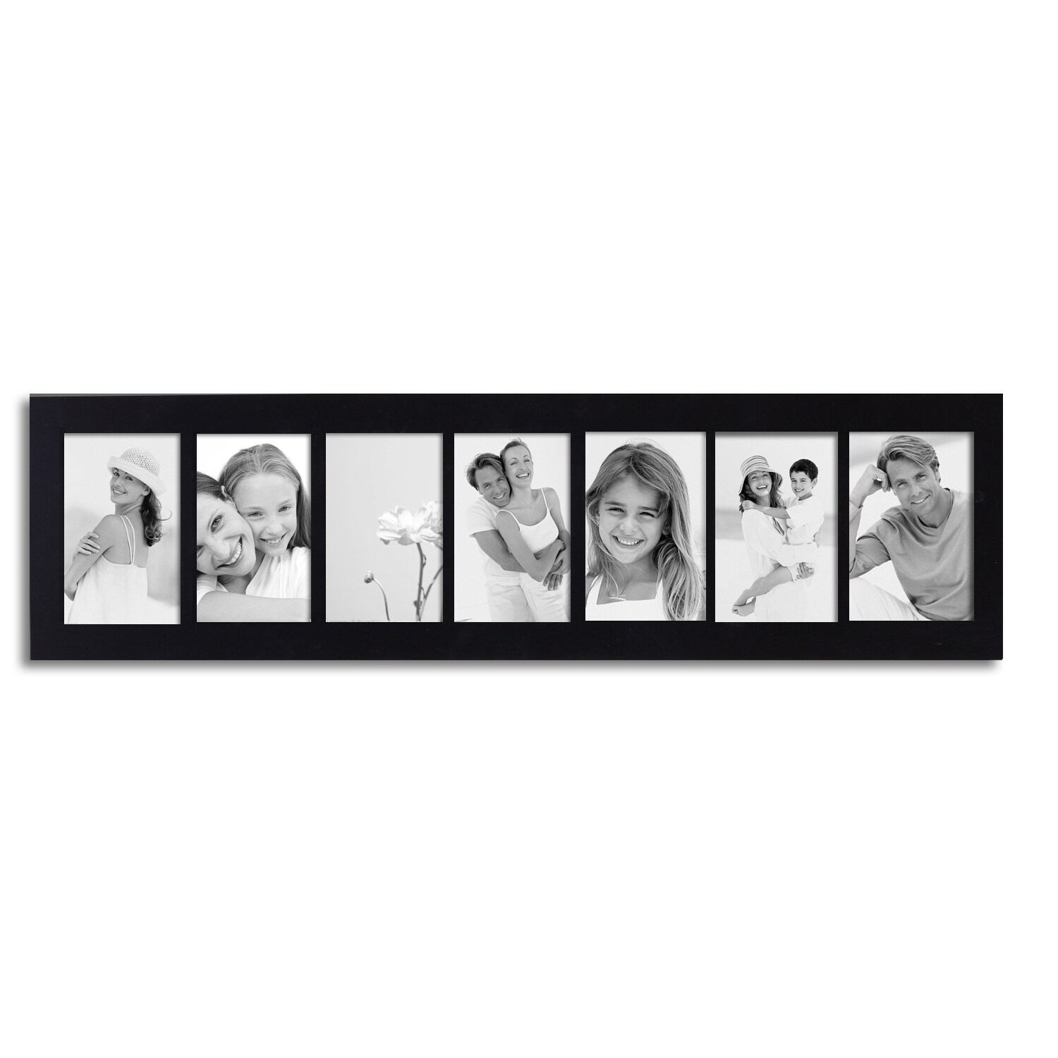 1pack TFER 4×6 inch Picture Frame-Mounted for Wall and Table Top High Definition Board Display Pictures Rustic Plastic Family Photo Frame Black 