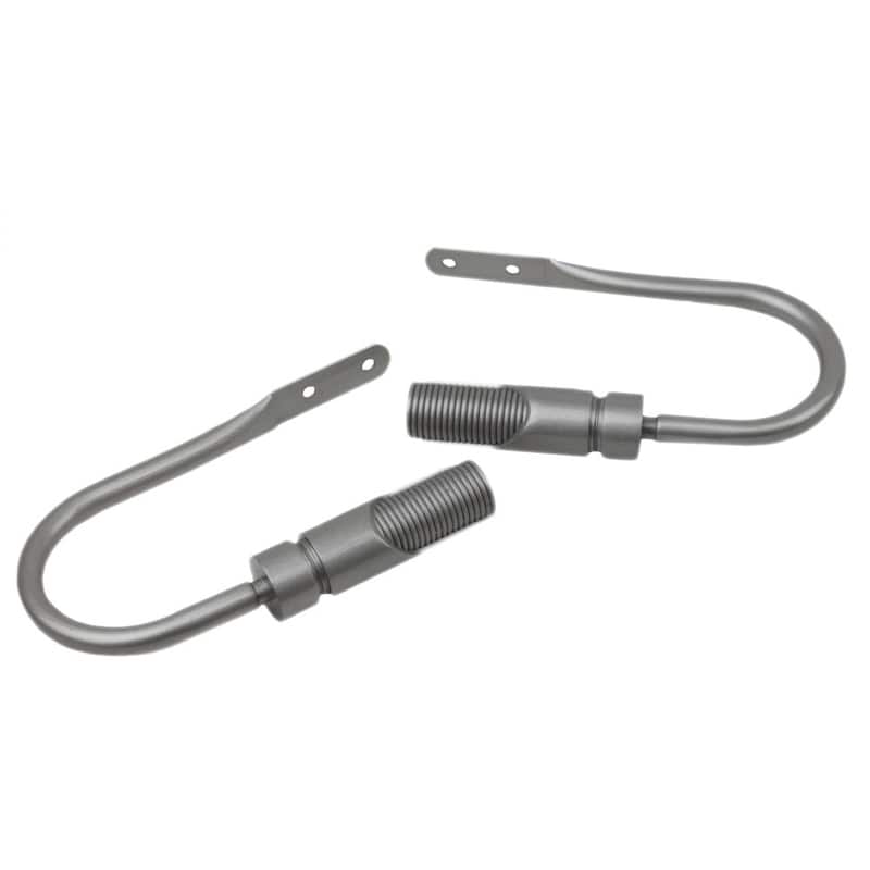 InStyleDesign Barra Curtain Holdback Pair - n/a - Nickel Finish/Satin/Silver Finish - satin nickel