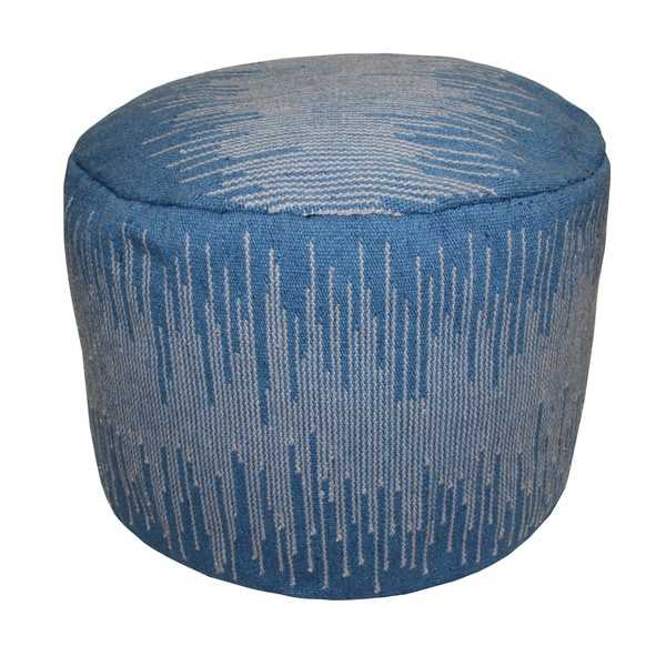 Shop Handmade Outdoor Static Blue Pouf Ottoman (United States) Free