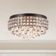 preview thumbnail 1 of 7, Silver Orchid Taylor Iron Shade Crystal Flush Mount Chandelier